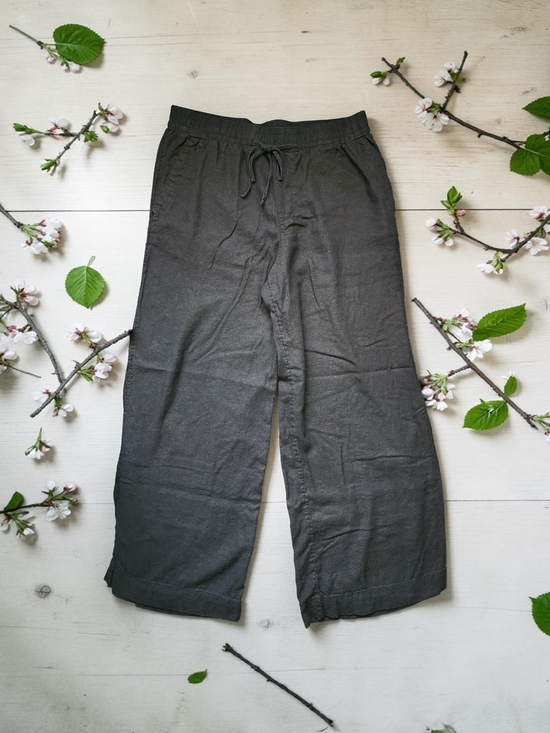 a new day Pants - a new day Wide Leg Drawstring Linen Rayon Blend Pants Size L